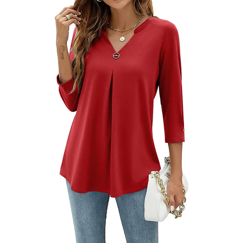 Aurelia | Elegant V-Neck Summer Top