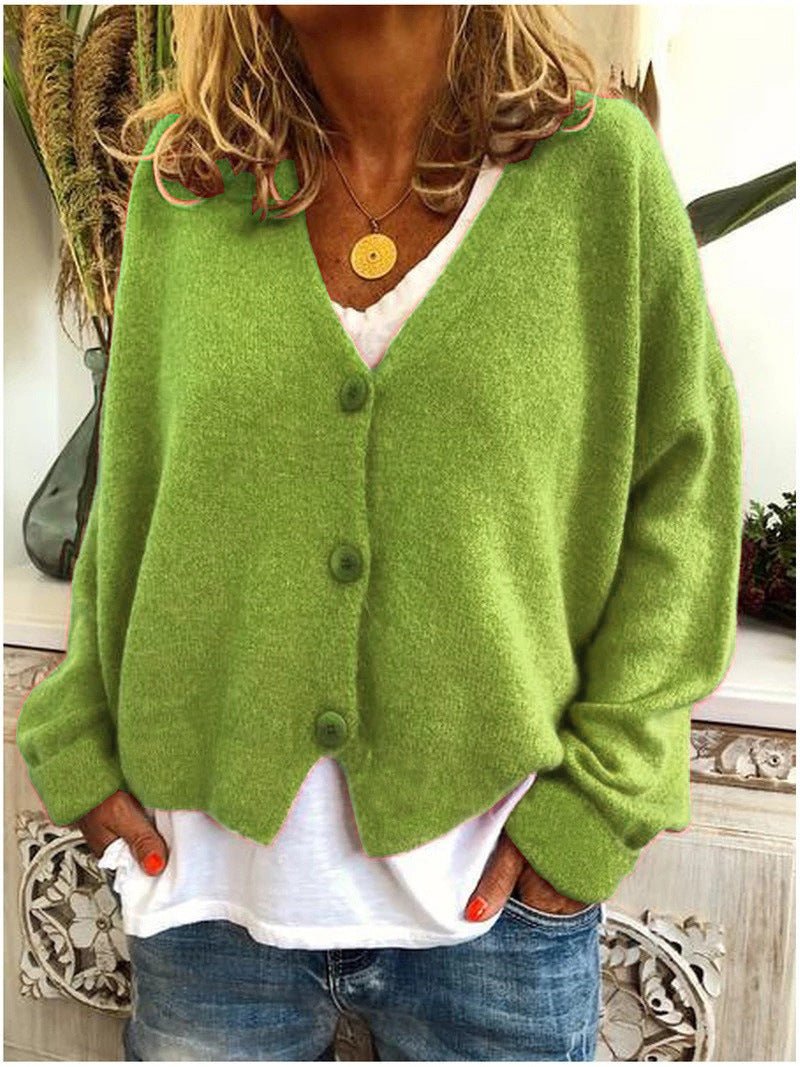 Calla | V-Neck Button Up Knit Cardigan