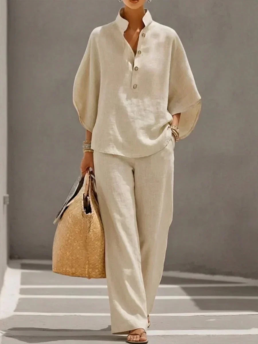 Tilly | Batwing Sleeve Top and Wide Leg Pants Set