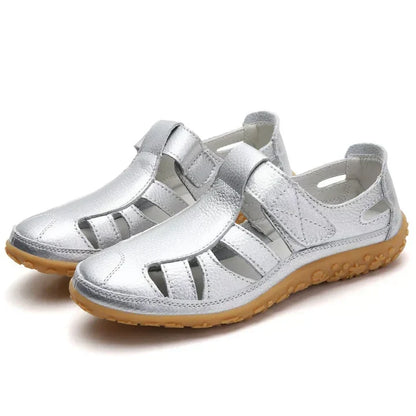 Margot | Orthopedic Closed Toe Wedge Sandals with Velcro Strap
