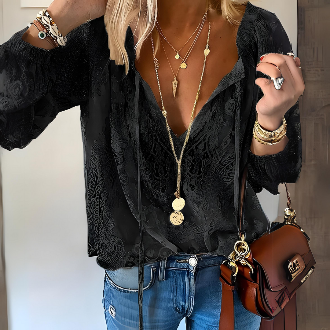 Harriet | Crochet Open Weave Boho Blouse