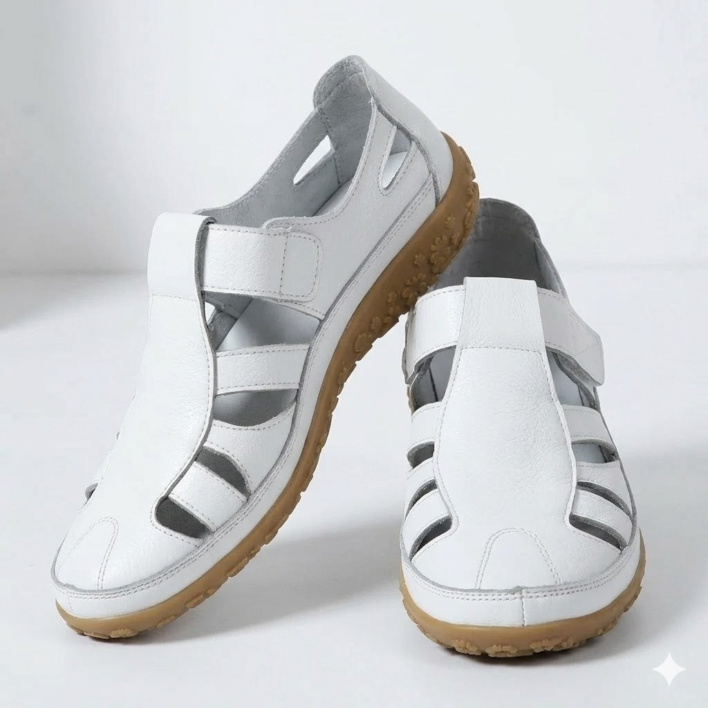 Margot | Orthopedic Closed Toe Wedge Sandals with Velcro Strap