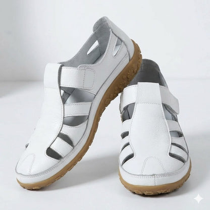 Margot | Orthopedic Closed Toe Wedge Sandals with Velcro Strap