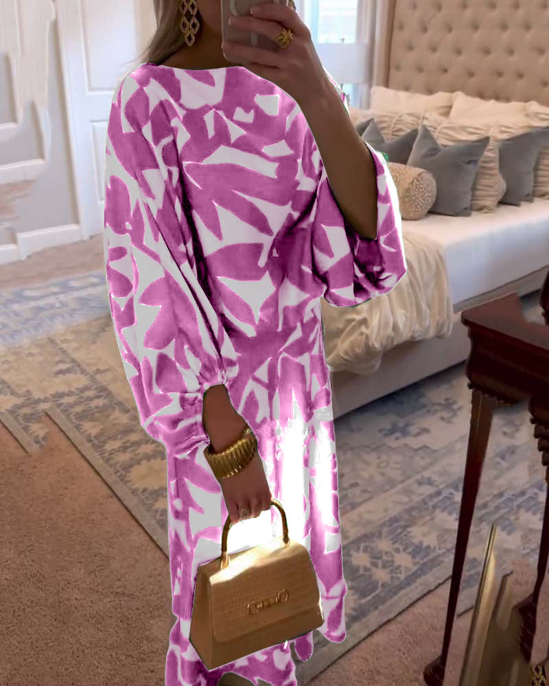 Juno | Printed Lantern Sleeve Two Piece Set