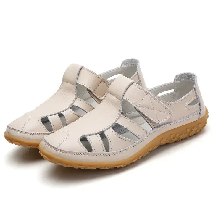 Margot | Orthopedic Closed Toe Wedge Sandals with Velcro Strap