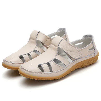 Margot | Orthopedic Closed Toe Wedge Sandals with Velcro Strap