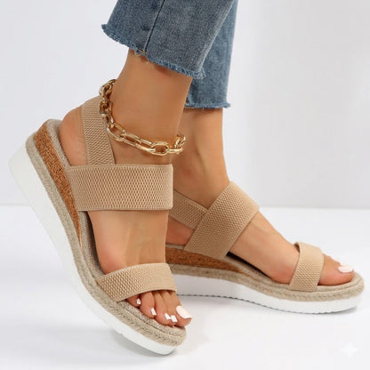 Charice | Strappy Espadrille Platform Sandals with Ankle Strap