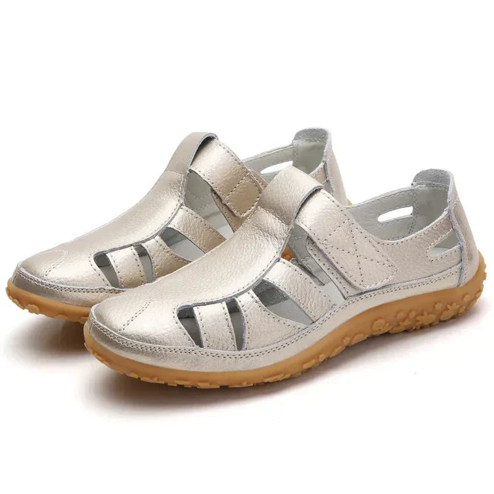 Margot | Orthopedic Closed Toe Wedge Sandals with Velcro Strap