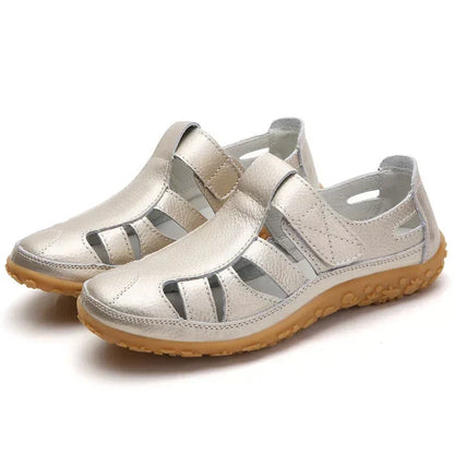 Margot | Orthopedic Closed Toe Wedge Sandals with Velcro Strap