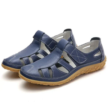 Margot | Orthopedic Closed Toe Wedge Sandals with Velcro Strap