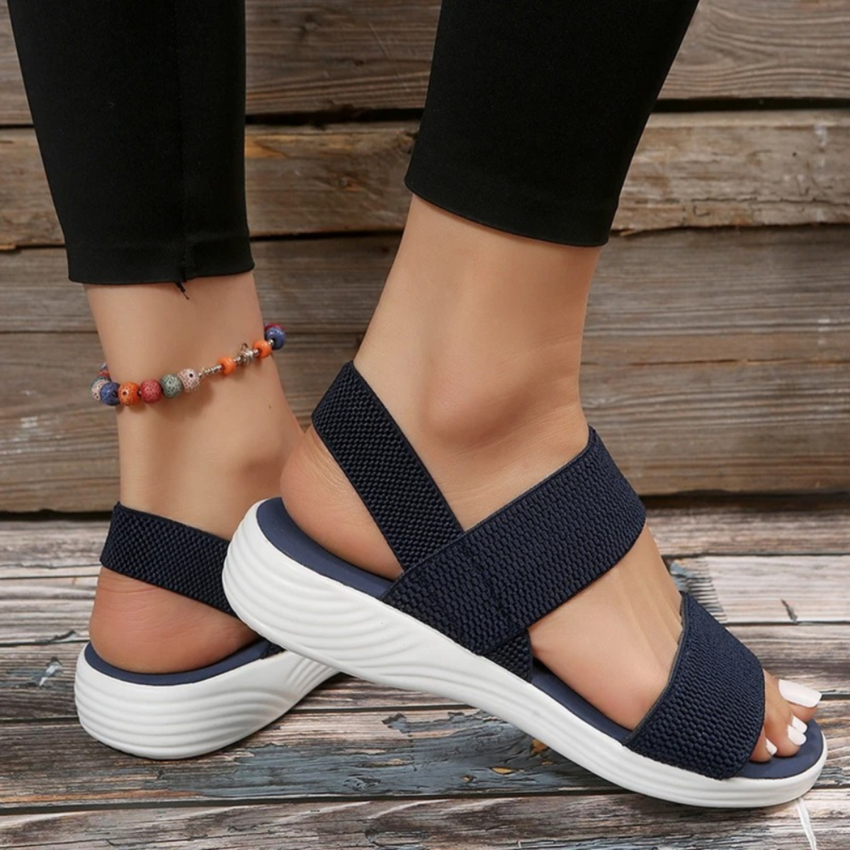 Elena | Comfort Wedge Sandals with Adjustable Straps