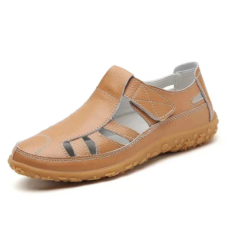 Margot | Orthopedic Closed Toe Wedge Sandals with Velcro Strap