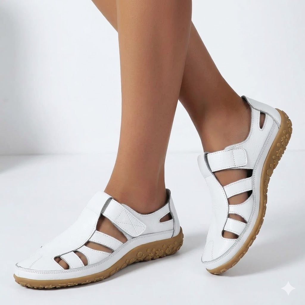 Margot | Orthopedic Closed Toe Wedge Sandals with Velcro Strap