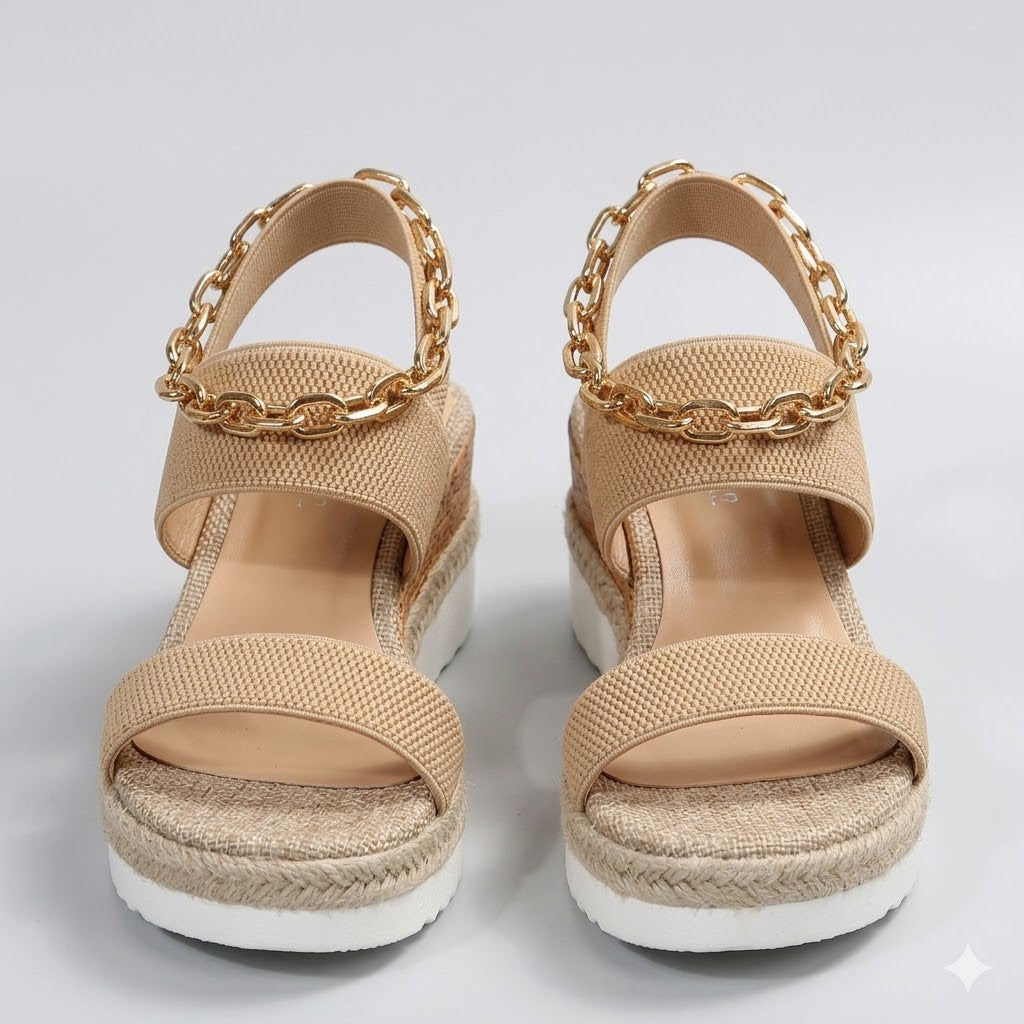 Charice | Strappy Espadrille Platform Sandals with Ankle Strap