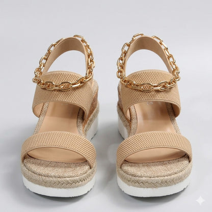 Charice | Strappy Espadrille Platform Sandals with Ankle Strap