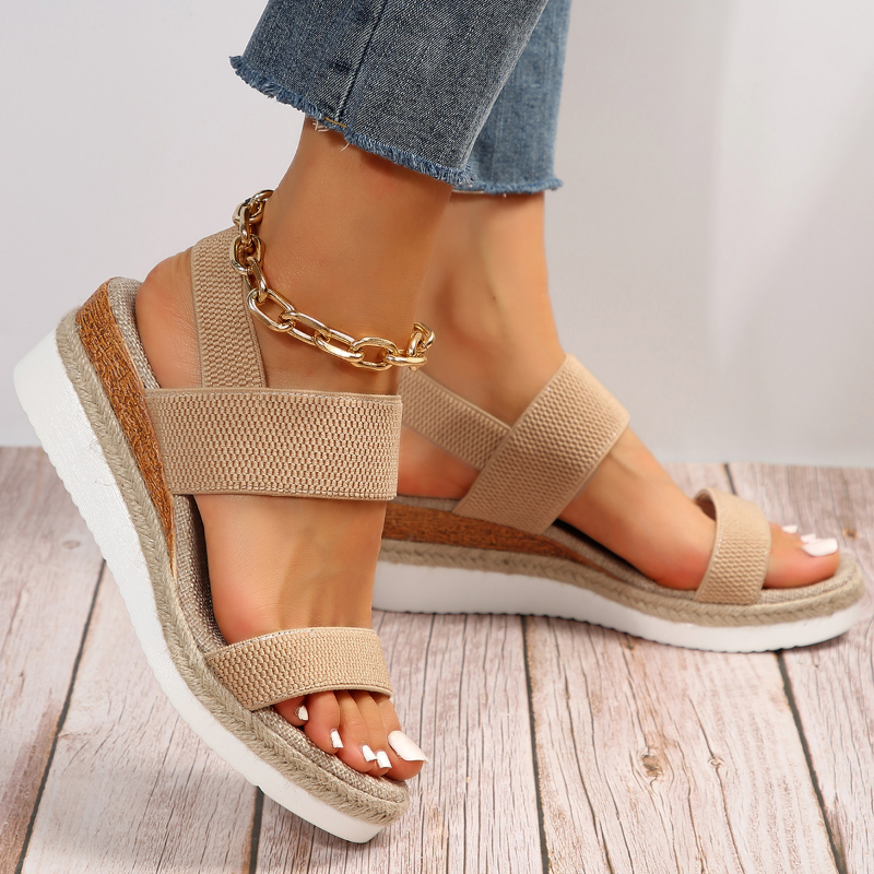 Charice | Strappy Espadrille Platform Sandals with Ankle Strap