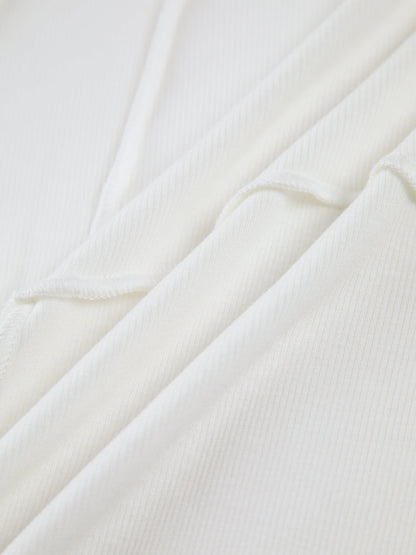 Una | Basic Long Sleeve Top with Piping Detail