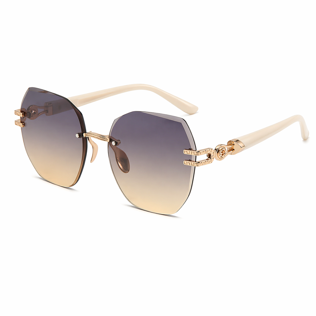 Hattie | Oversized Gradient Sunglasses with Gold-Tone Detail