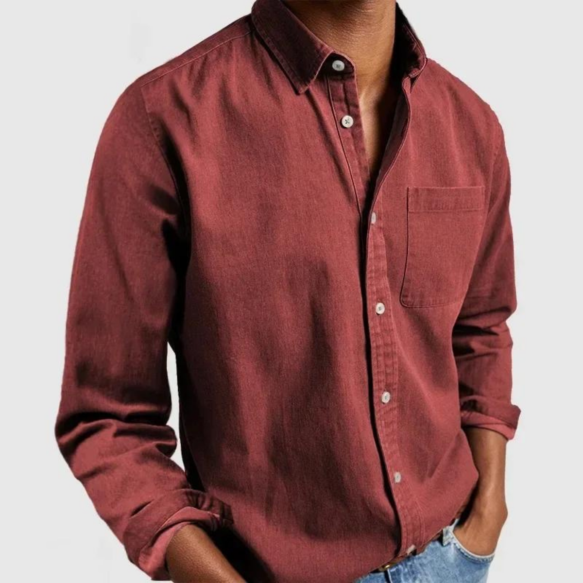 Alfie | Tailored Fit Cotton Button Up Shirt