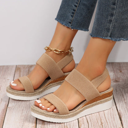 Charice | Strappy Espadrille Platform Sandals with Ankle Strap
