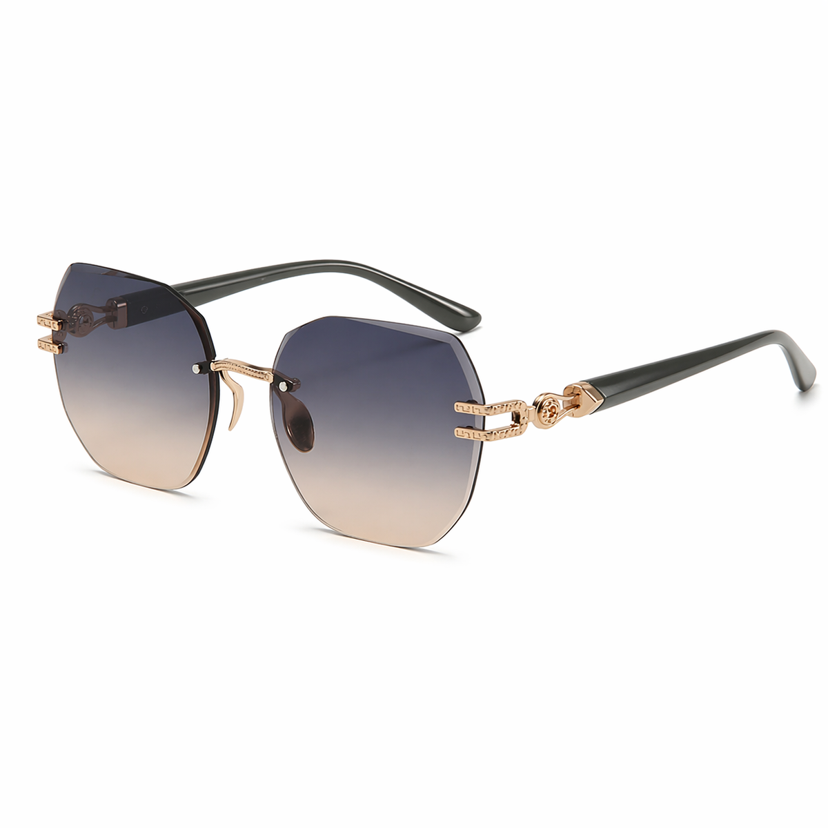 Hattie | Oversized Gradient Sunglasses with Gold-Tone Detail