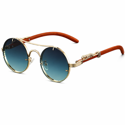 Remy | Vintage Round Sunglasses with Gold-Tone Frame