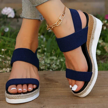 Charice | Strappy Espadrille Platform Sandals with Ankle Strap