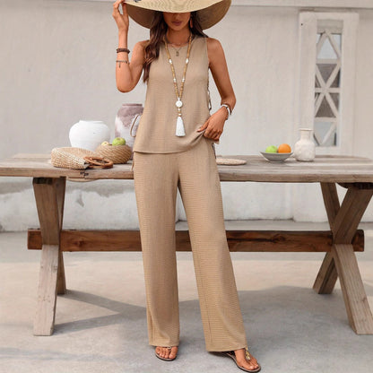 Cleo | Khaki Cosy Knit Two Piece Set