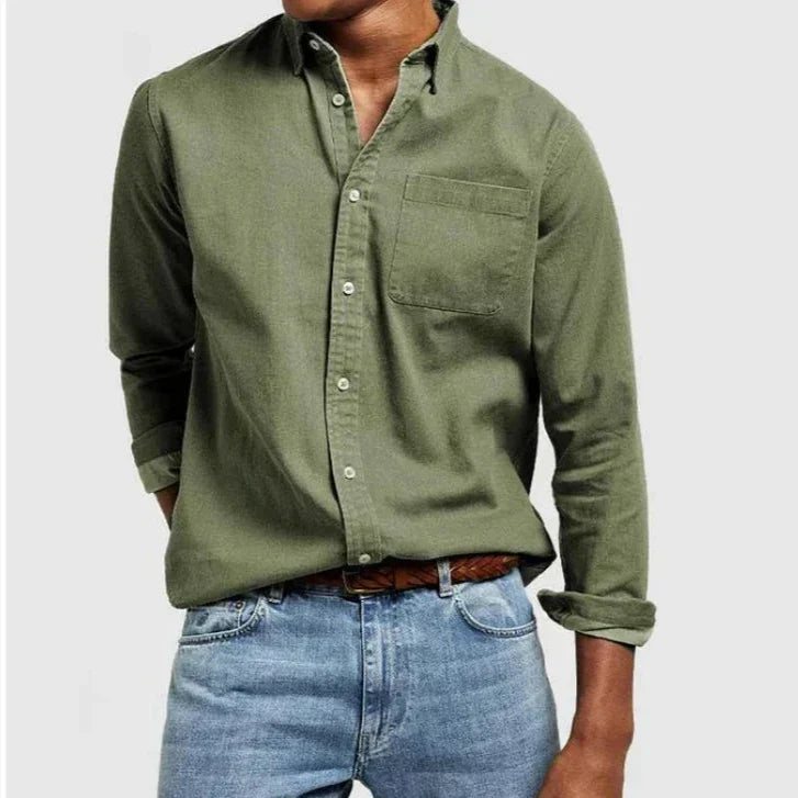 Alfie | Tailored Fit Cotton Button Up Shirt