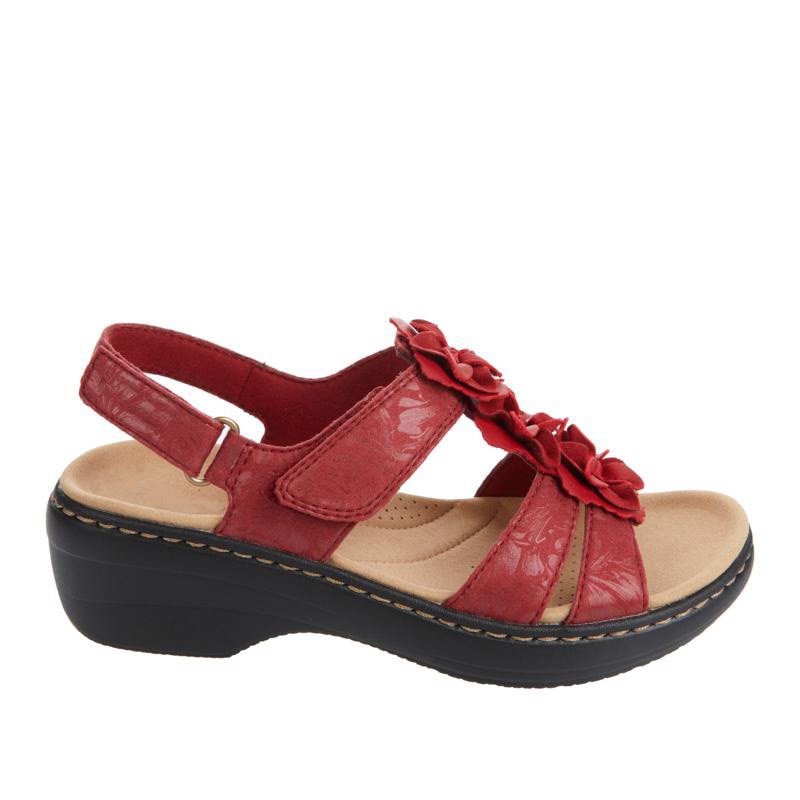 Amelia | Floral Wedge Sandals with Ankle Strap