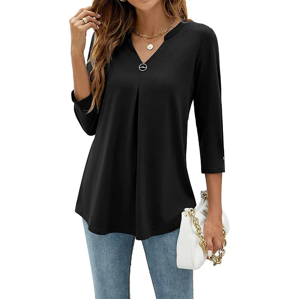 Aurelia | Elegant V-Neck Summer Top