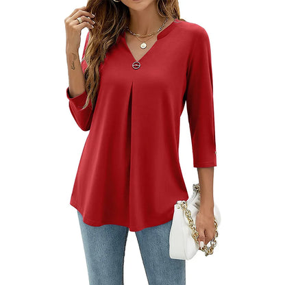 Aurelia | Elegant V-Neck Summer Top