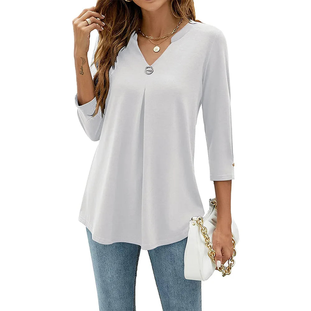 Aurelia | Elegant V-Neck Summer Top
