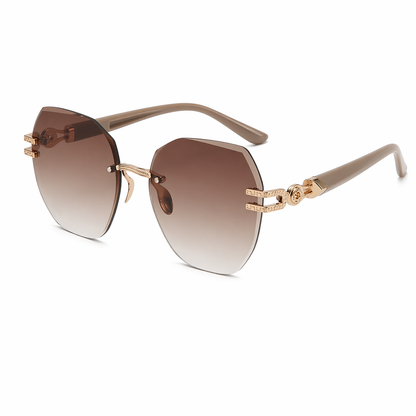 Hattie | Oversized Gradient Sunglasses with Gold-Tone Detail