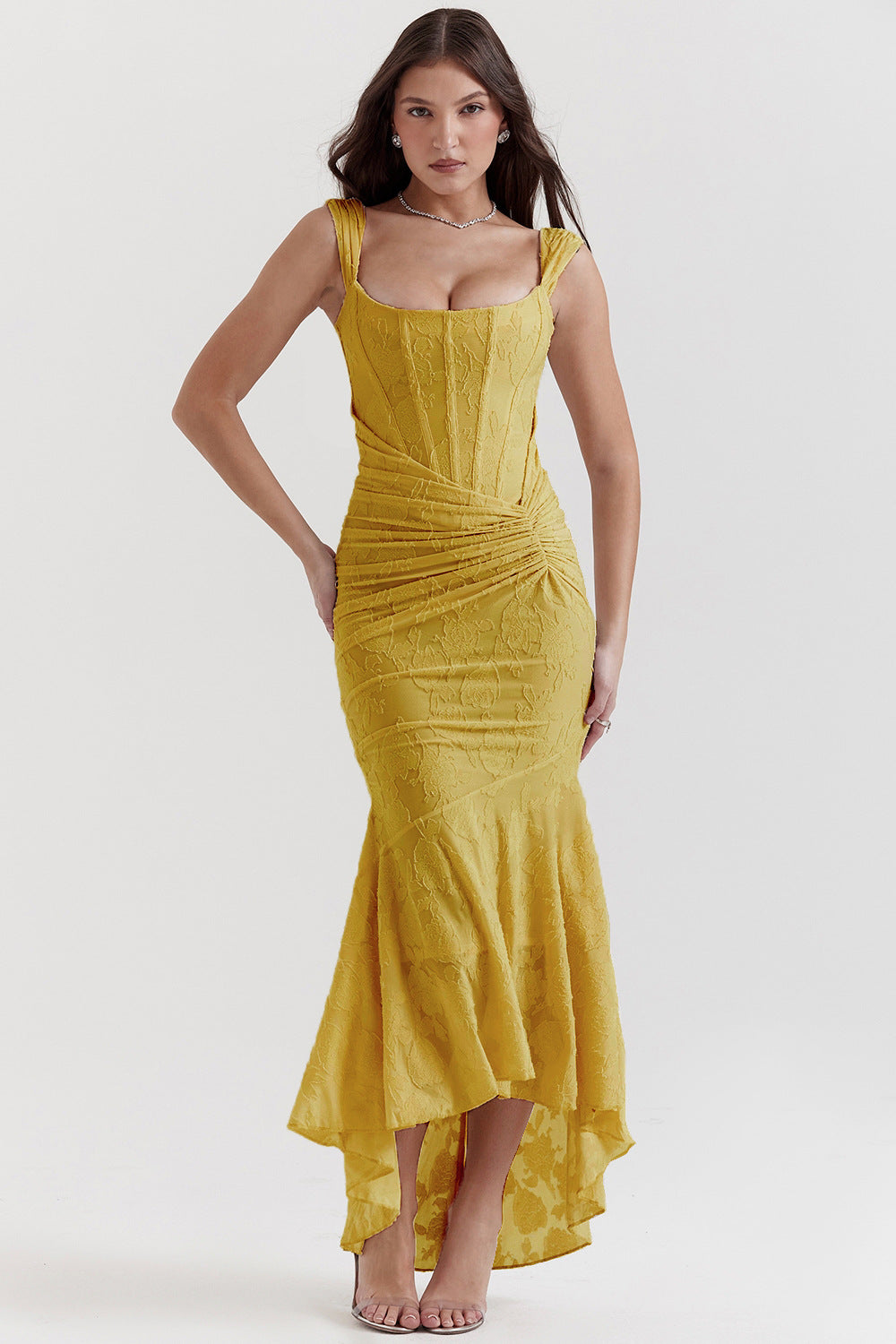 Beatrice | Corset Ruched Maxi Formal Evening Dress