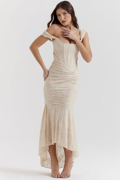 Beatrice | Corset Ruched Maxi Formal Evening Dress