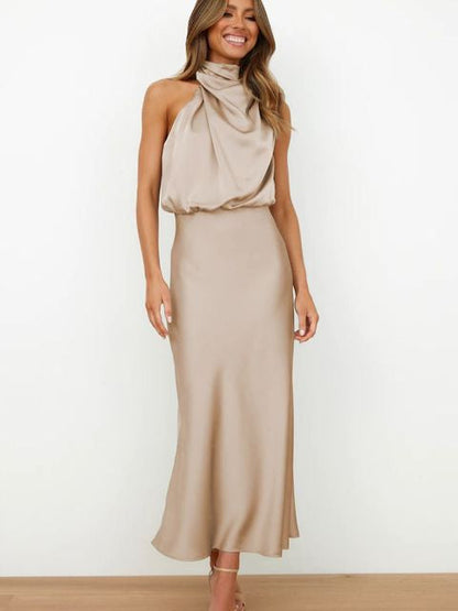 Charlotte | Halter Neck Formal Midi Cocktail Dress
