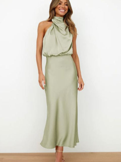 Charlotte | Halter Neck Formal Midi Cocktail Dress
