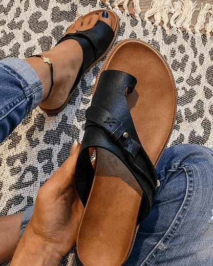 Willow | Minimal Toe Loop Flat Summer Sandals