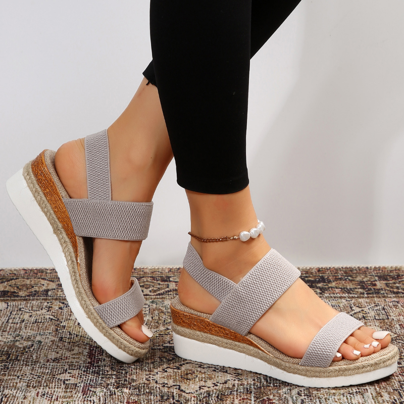 Charice | Strappy Espadrille Platform Sandals with Ankle Strap