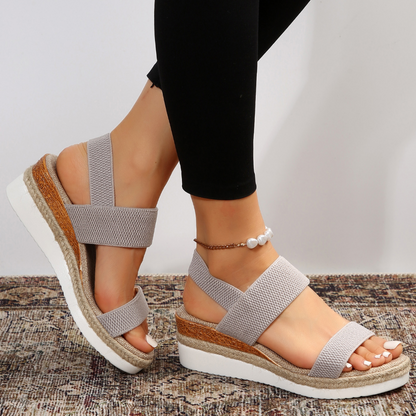 Charice | Strappy Espadrille Platform Sandals with Ankle Strap