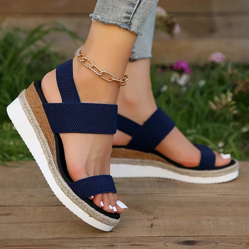 Charice | Strappy Espadrille Platform Sandals with Ankle Strap