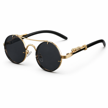 Remy | Vintage Round Sunglasses with Gold-Tone Frame
