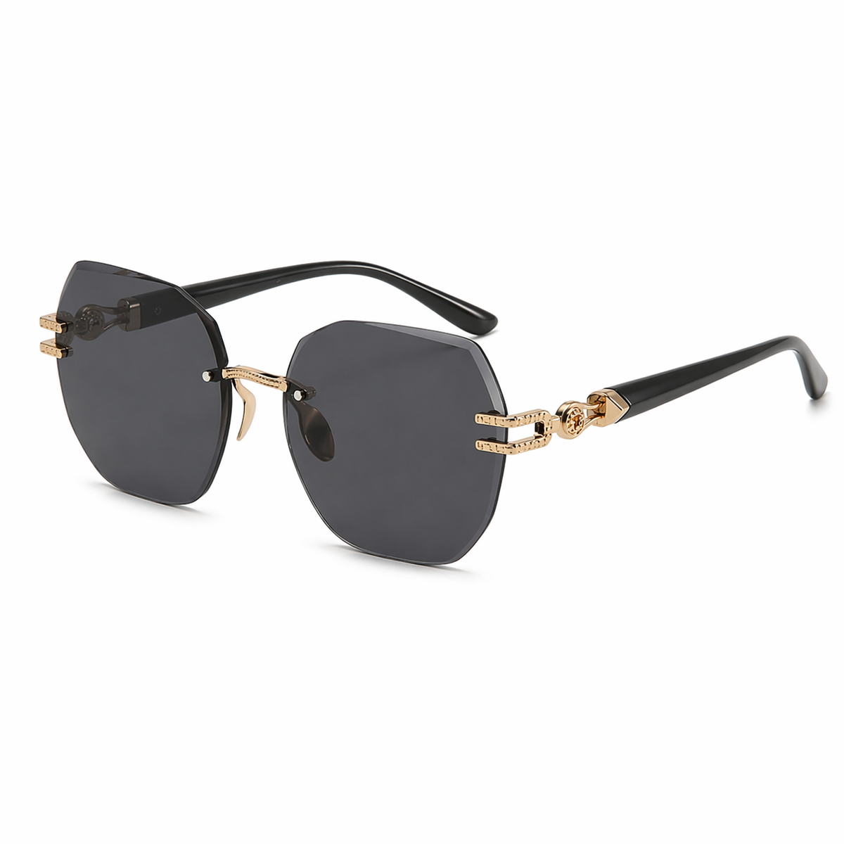 Hattie | Oversized Gradient Sunglasses with Gold-Tone Detail