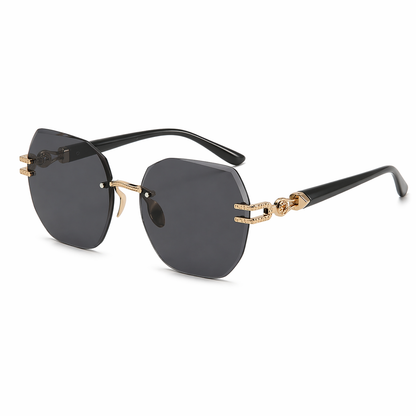 Hattie | Oversized Gradient Sunglasses with Gold-Tone Detail