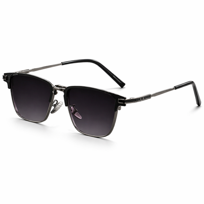 Felix | Classic Gold and Black Rectangle Sunglasses