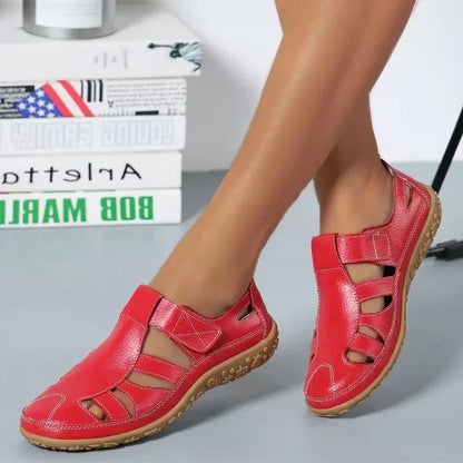 Margot | Orthopedic Closed Toe Wedge Sandals with Velcro Strap