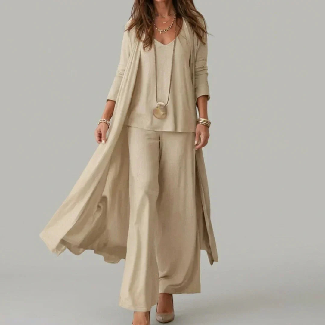 Eliza | Tunic and Wide Leg Pants Three Piece Set