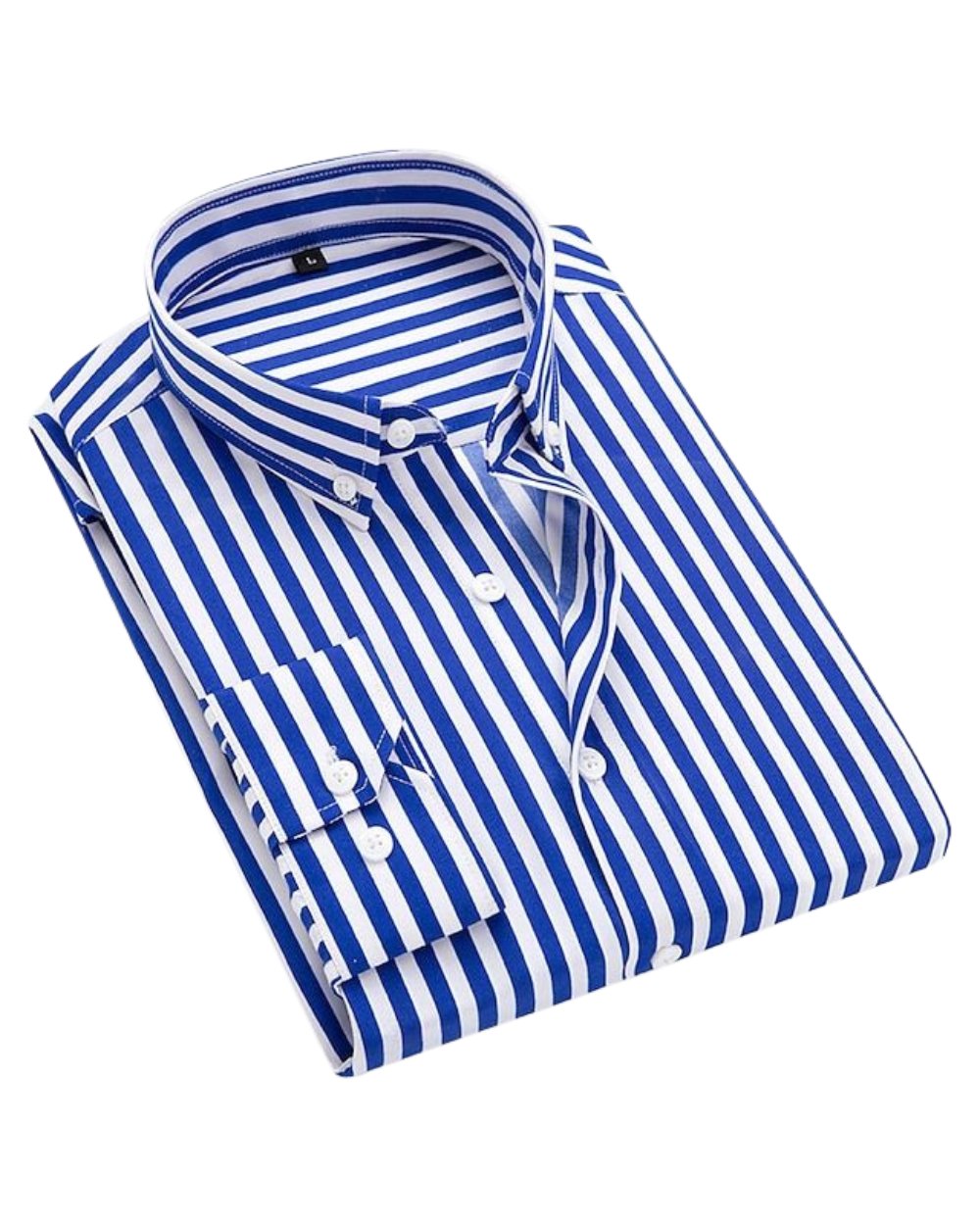 Seb | Striped Slim Fit Long Sleeve Cotton Shirt