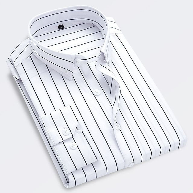 Seb | Striped Slim Fit Long Sleeve Cotton Shirt